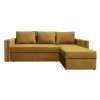 Угловой диван Лунден Горчичный