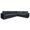 Угловой диван Шелл Графит велюр