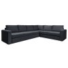 Угловой диван Шелл Графит велюр