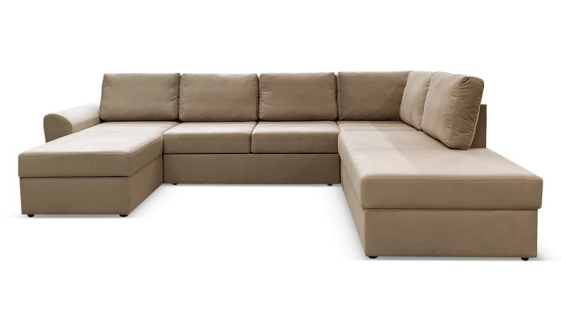 Большой П-образный диван Копенгаген с ящиком для белья
