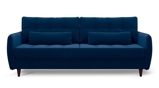 Диван прямой Ультра Синий велюр