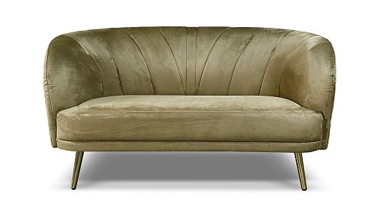 Прямой диван Рочестер Оливковая замша