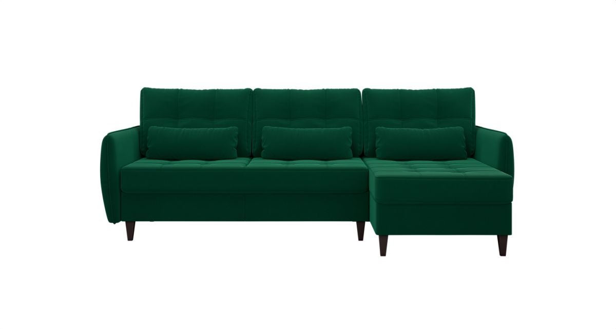 Угловой диван Ультра Изумрудный велюр